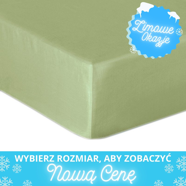 Bavlnené Prestieradlo Saténové s Gumičkou OLIVE