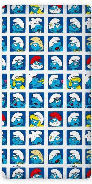 Bavlnená Plachta Šmolkovia 02 160x200 cm