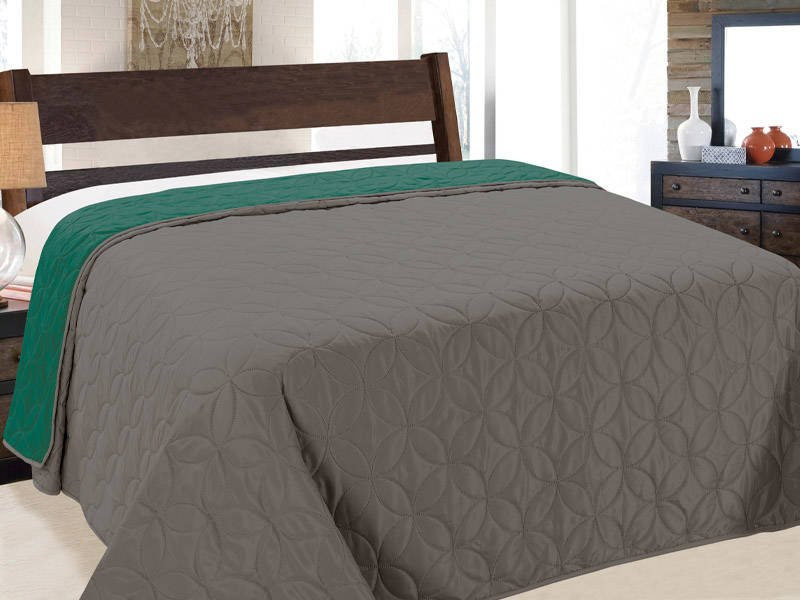 Obojstranné Prehozy na Posteľ Vigo II Emerald Grafit 006- Bez Vankúšov 220x240