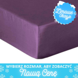 Bavlnené Prestieradlo Saténové s Gumičkou Fialový 61