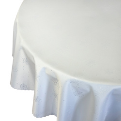 Obrusy s Nešpinivou Úpravou Vianočné Z-3500 Biela Okrúhly