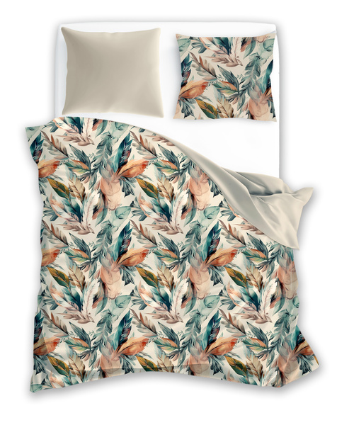 Posteľná súprava z bavlneného saténu 140x200+70x90 Milagro Verde 005