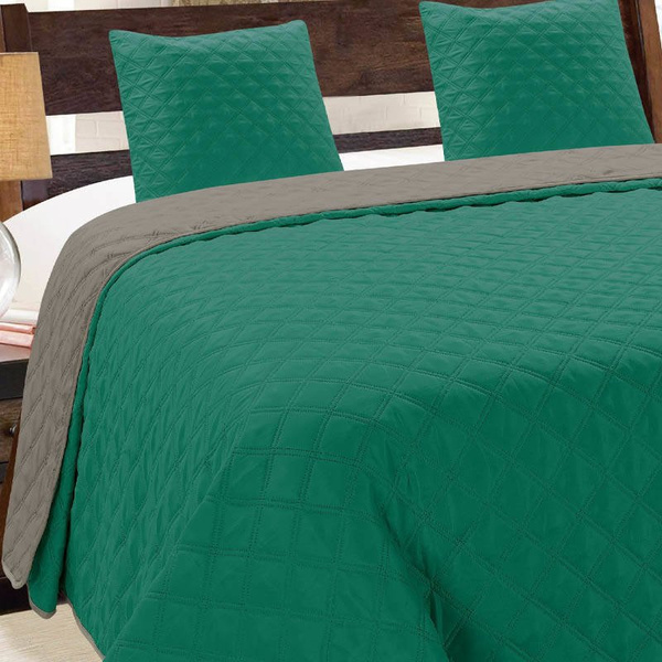 Obojstranné Prehozy na Posteľ Vigo II Emerald Grafit 013 180x220+2x40x40 