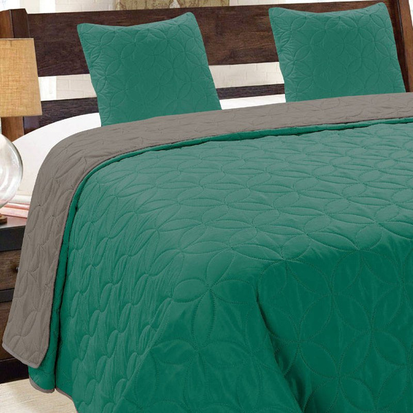 Obojstranné Prehozy na Posteľ Vigo II Emerald Grafit 006 220x240+2x40x40