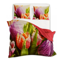 Bavlnené Posteľné Súpravy Flori 3D WZ005 Tulipán