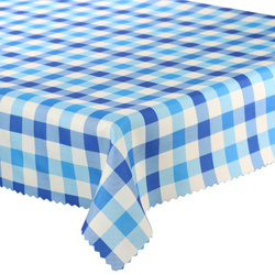 Obrusy s Nešpinivou Úpravou Káro Modrý