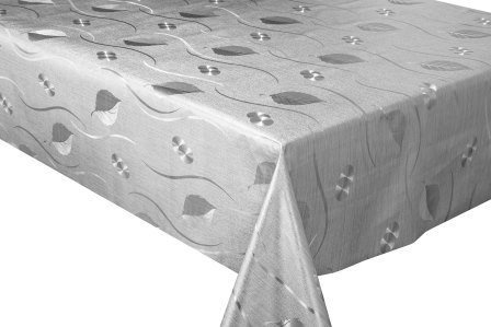 PVC Obrusy s Textilným Podkladom 3D Metallico T-6154C Silver v Rolkách 