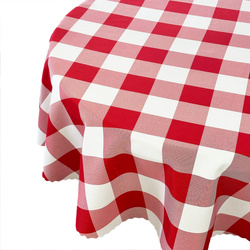 Obrusy s Nešpinivou Úpravou Alice Káro Červená Okrúhly