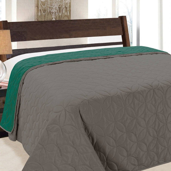 Obojstranné Prehozy na Posteľ Vigo II Emerald Grafit 006- Bez Vankúšov 220x240