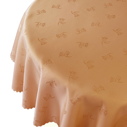 Obrusy s Nešpinivou Úpravou 147 Béžový Ruže  Okrúhly