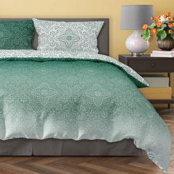 Posteľná súprava z bavlneného saténu 140x200+70x90 Milagro Verde 023