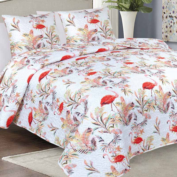 Prehozy na Posteľ TAVIRA BJ-064 Flamingos 180x220+2x40x40