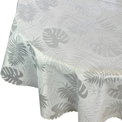 Obojstranné Obrusy s Nešpinivou Monstera opúšťa Golden Z-2771 Okrúhly