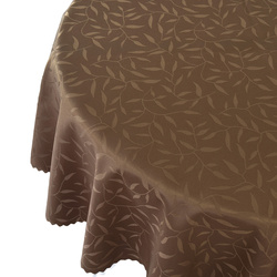 Obrusy s Nešpinivou Úpravou 154 Hnedý Listy Okrúhly