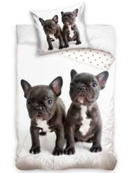 Bavlnené Obliečky Šteniatka Francúzske buldogy NL211084-4
