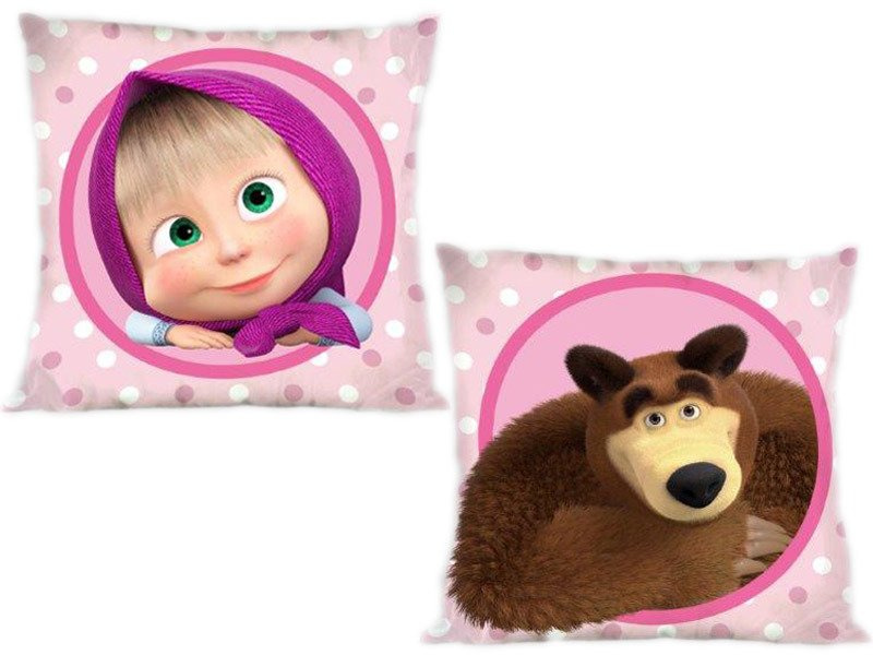 Obojstranná Obliečka na Vankúš Máša a Medveď 020 40x40 cm