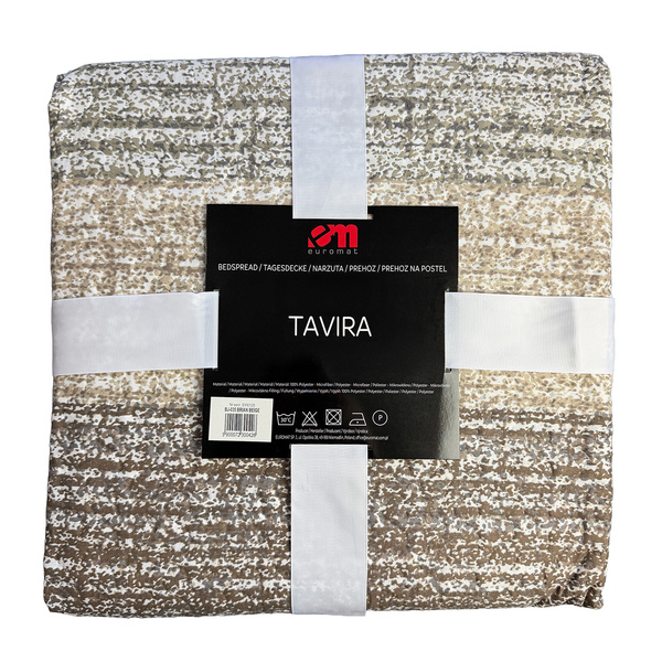 Obojstranné Prehozy na Posteľ TAVIRA J-035 Brian Beige 180x220+2x40x40