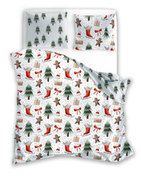 Bavlnené Posteľné Súpravy 160x200+ 2x70x80 Scandic 078