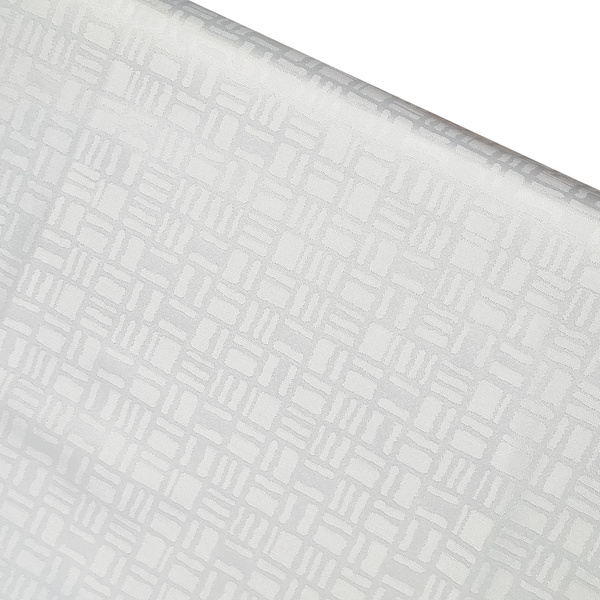 Obrusy s Jacquard Ines Biela kockovaná