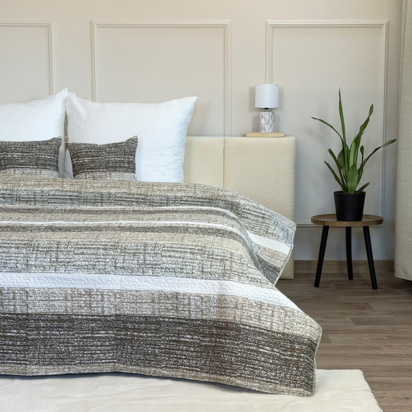 Obojstranné Prehozy na Posteľ TAVIRA J-035 Brian Beige 180x220+2x40x40