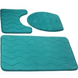 Kúpeľňové Koberčeky Sumba Smaragdovo Zelená 23 - Trojdielny