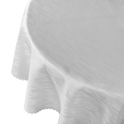 Obrusy s Nešpinivou Úpravou Vlny 106  Biela Okrúhly