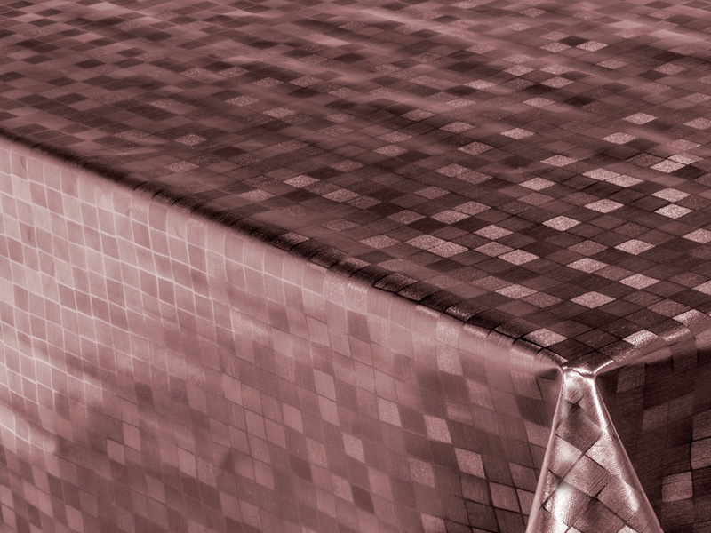 PVC Obrusy s Textilným Podkladom 3D Metallico T-6190D Coffee v Rolkách