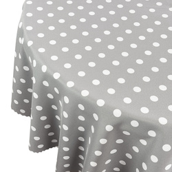 Obrusy s Nešpinivou Úpravou Bodky Šedá Okrúhly