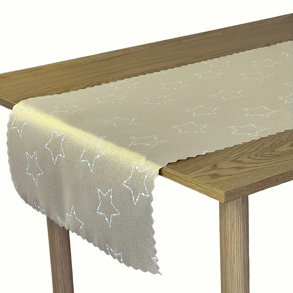 Obojstranné Behúne s Nešpinivou Úpravou Zlato Biela Vianoce Slávnostné 2561