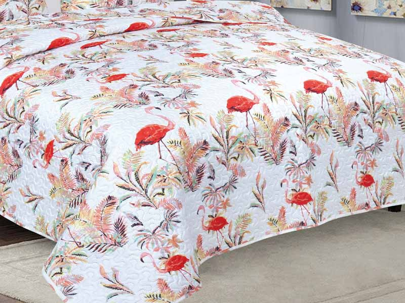 Prehozy na Posteľ TAVIRA BJ-064 Flamingos 180x220+2x40x40
