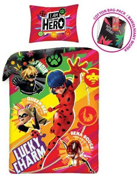 Obliečky Miraculous Ladybug a Cat Noir MIR 4347BL