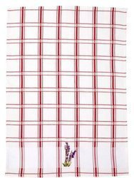 Bavlnené Kuchynské Utierky Lavender Biela červená 45x65 cm