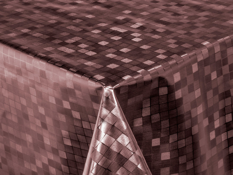 PVC Obrusy s Textilným Podkladom 3D Metallico T-6190D Coffee v Rolkách