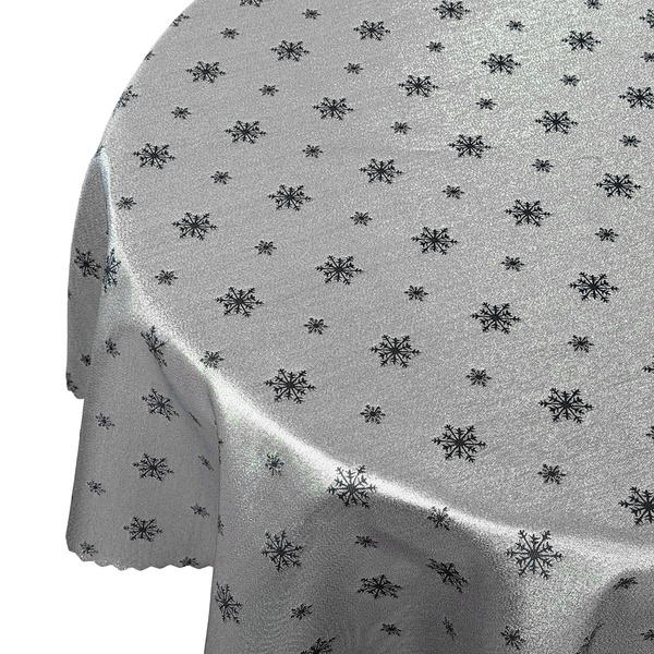 Obojstranné Obrusy s Nešpinivou Úpravou zelená Sneh 1 Okrúhly