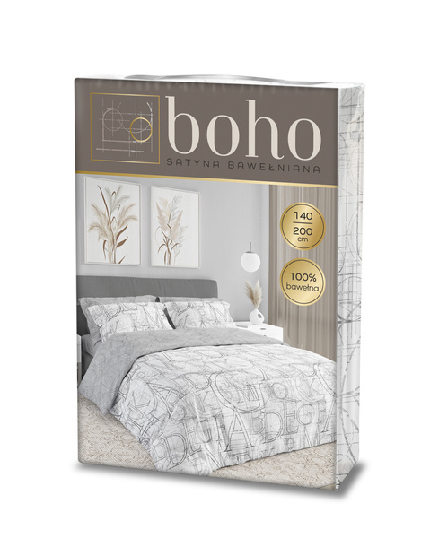 Posteľná súprava z bavlneného saténu 160x200+ 2x70x80 Boho 009