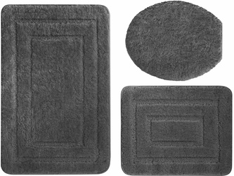 Kúpeľňové Koberčeky Alor Tmavošedý- 3 ks