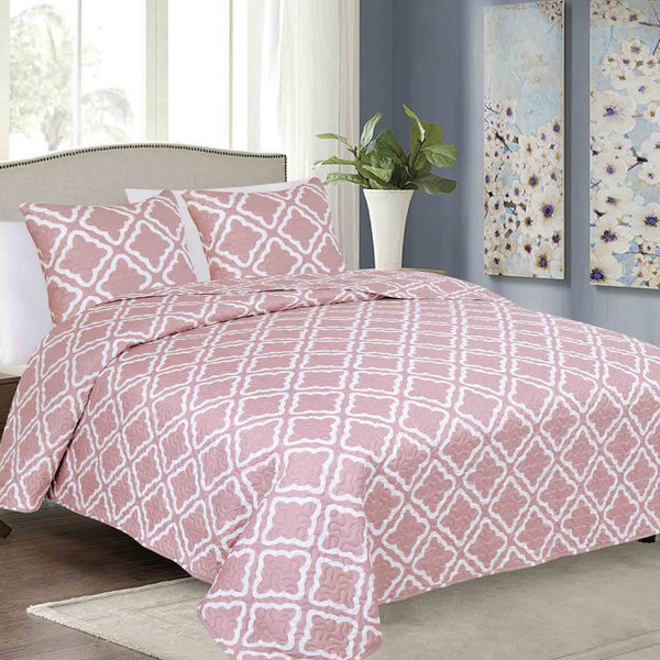 Obojstranné Prehozy na Posteľ TAVIRA J-006 Rose 180x220+2x40x40