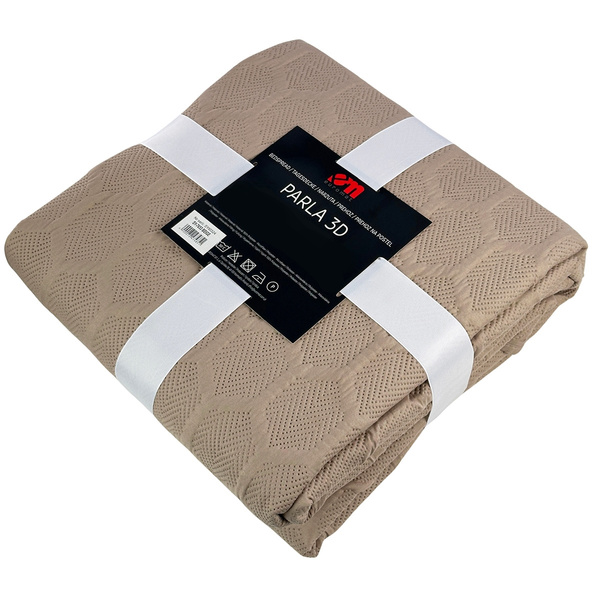 Obojstranné Prehozy Parla 3D Béžová 220x240+2x40x40