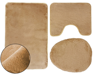 Kúpeľňové Koberčeky Lombok II Béžová - 3 ks