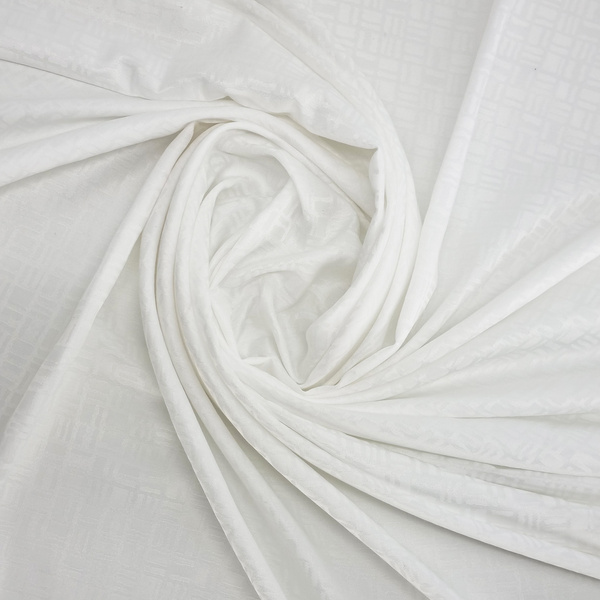 Obrusy s Jacquard Ines Biela kockovaná