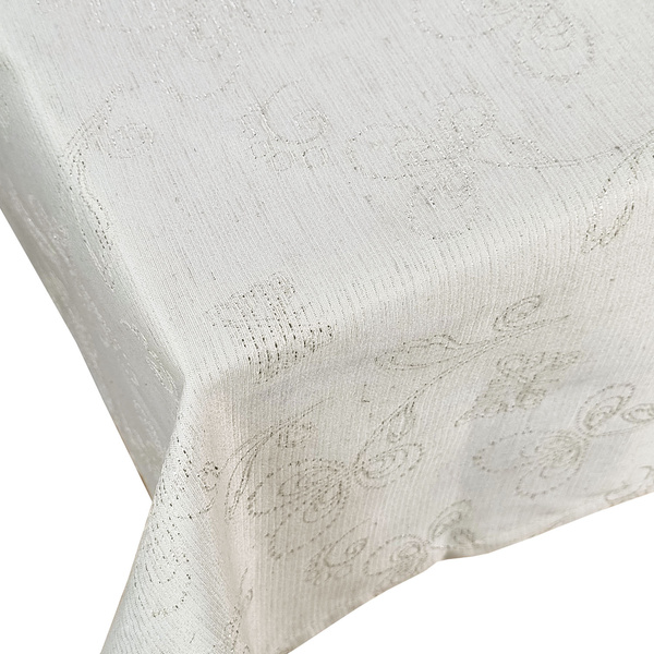 Obrusy Úpravou Jacquard Ines Silver Beige 01