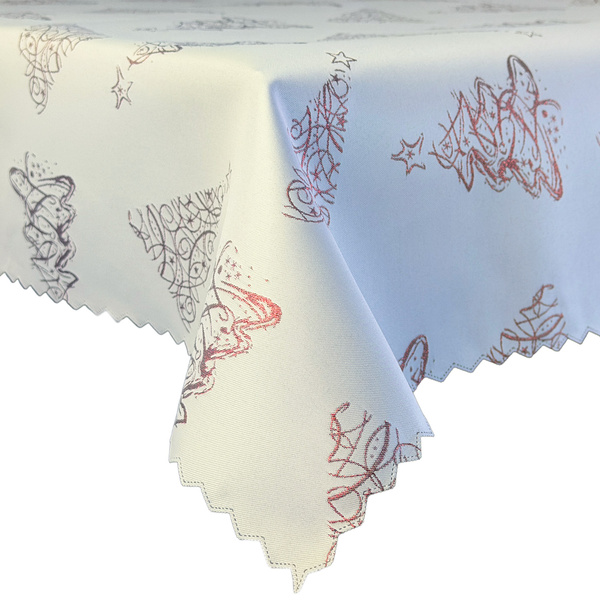 Obojstranné Obrusy s Nešpinivou Vianočný Strom Z-3401 Zlatý