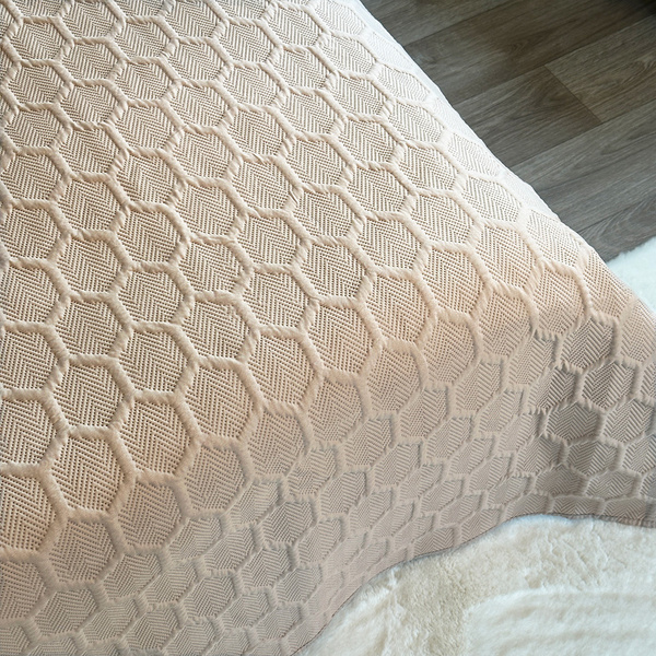 Obojstranné Prehozy Parla 3D Béžová Bez Vankúšov 180x220