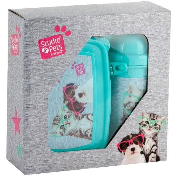 Desiatový set Fľašu a Box Studio Pets Pes a Mačka PEK