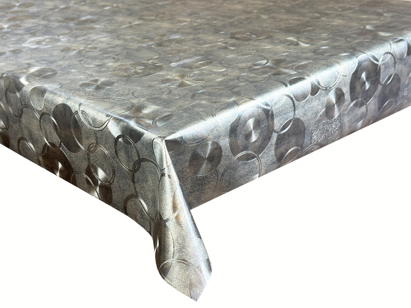 PVC Obrusy s Textilným Podkladom 3D Metallico T-6253B v Rolkách 