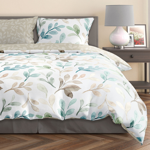 Posteľná súprava z bavlneného saténu 220x200+ 2x70x80 Milagro Verde 018