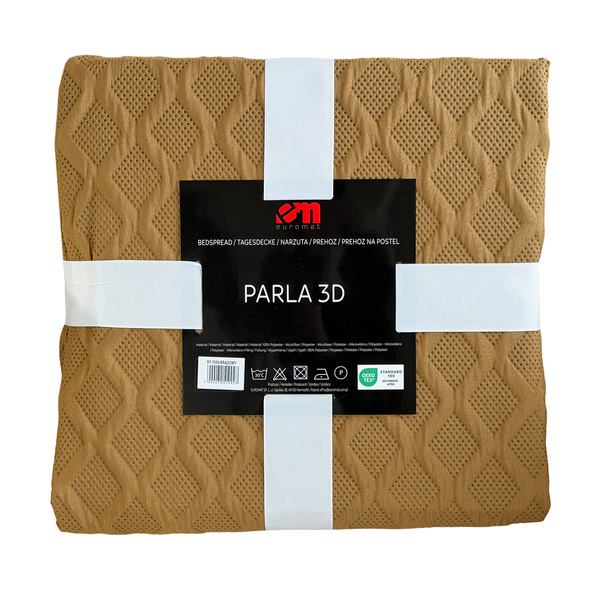 Obojstranné Prehozy Parla 3D Hnedá Bez Vankúšov 180x220