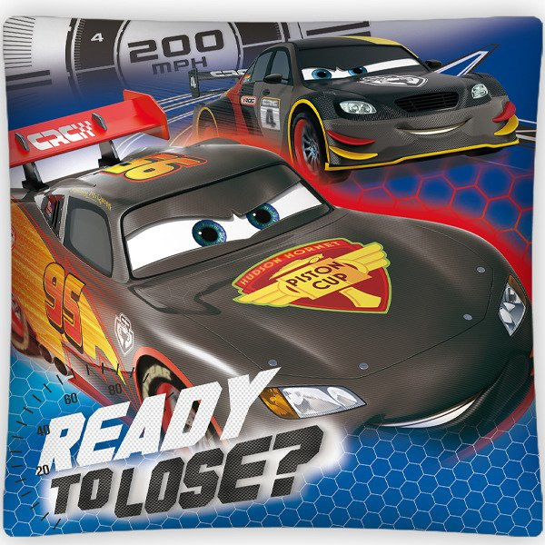 Vankúš 3D Autá Cars 09 40x40 cm Sada