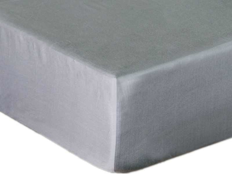 Bavlnené Prestieradlo Saténové s Gumičkou Svetlo Šedá 37