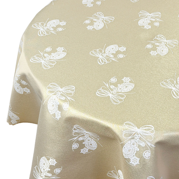 Obojstranné Obrusy s Nešpinivou Vianočný zlatý vianočný ornament Ornament Okrúhly